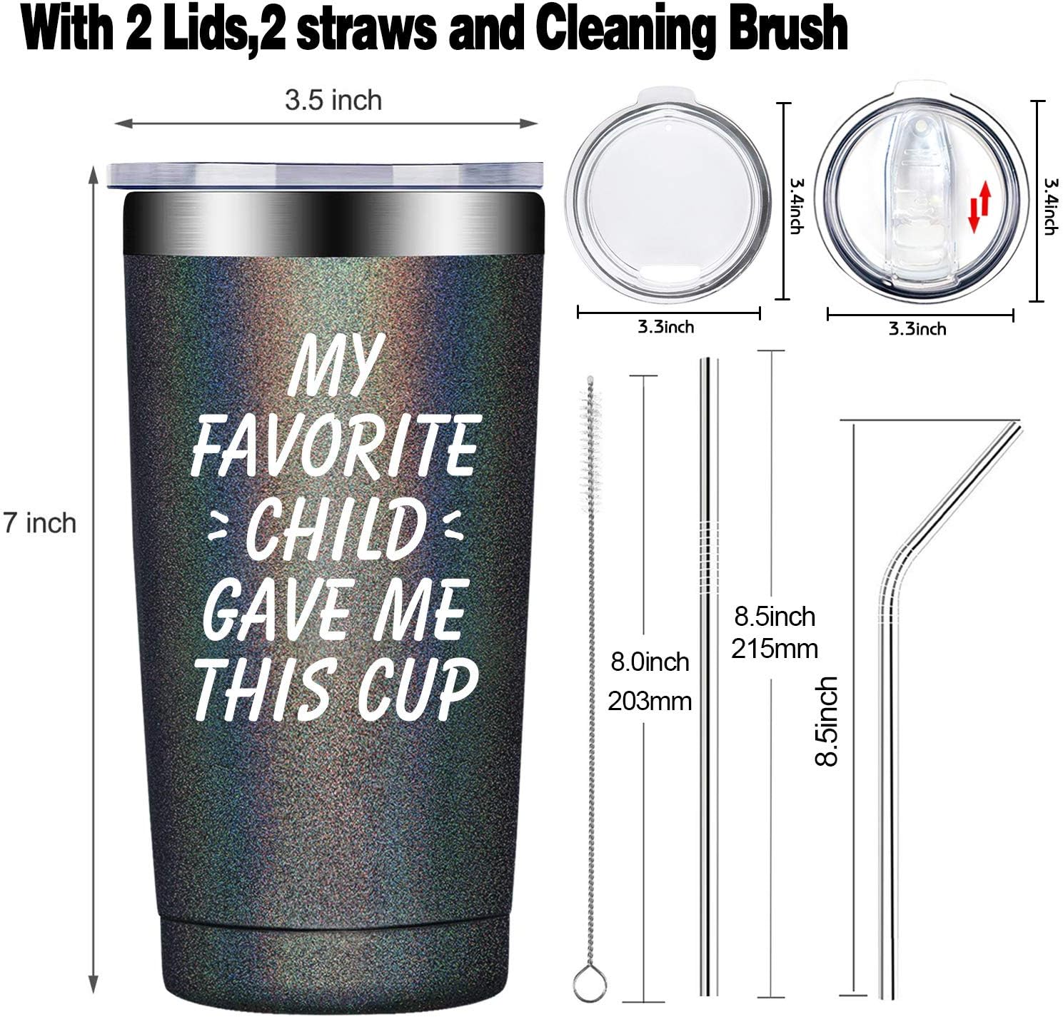 Flаѕh Dеаlѕ - 40% оƒƒ My Favorite Child Gave Me This Cup, Mom Gifts from Daughter, Son, Kids - Mothers Day Gifts for Mom - Fathers Day Gift for Dad, Christmas Birthday Gifts Tumbler