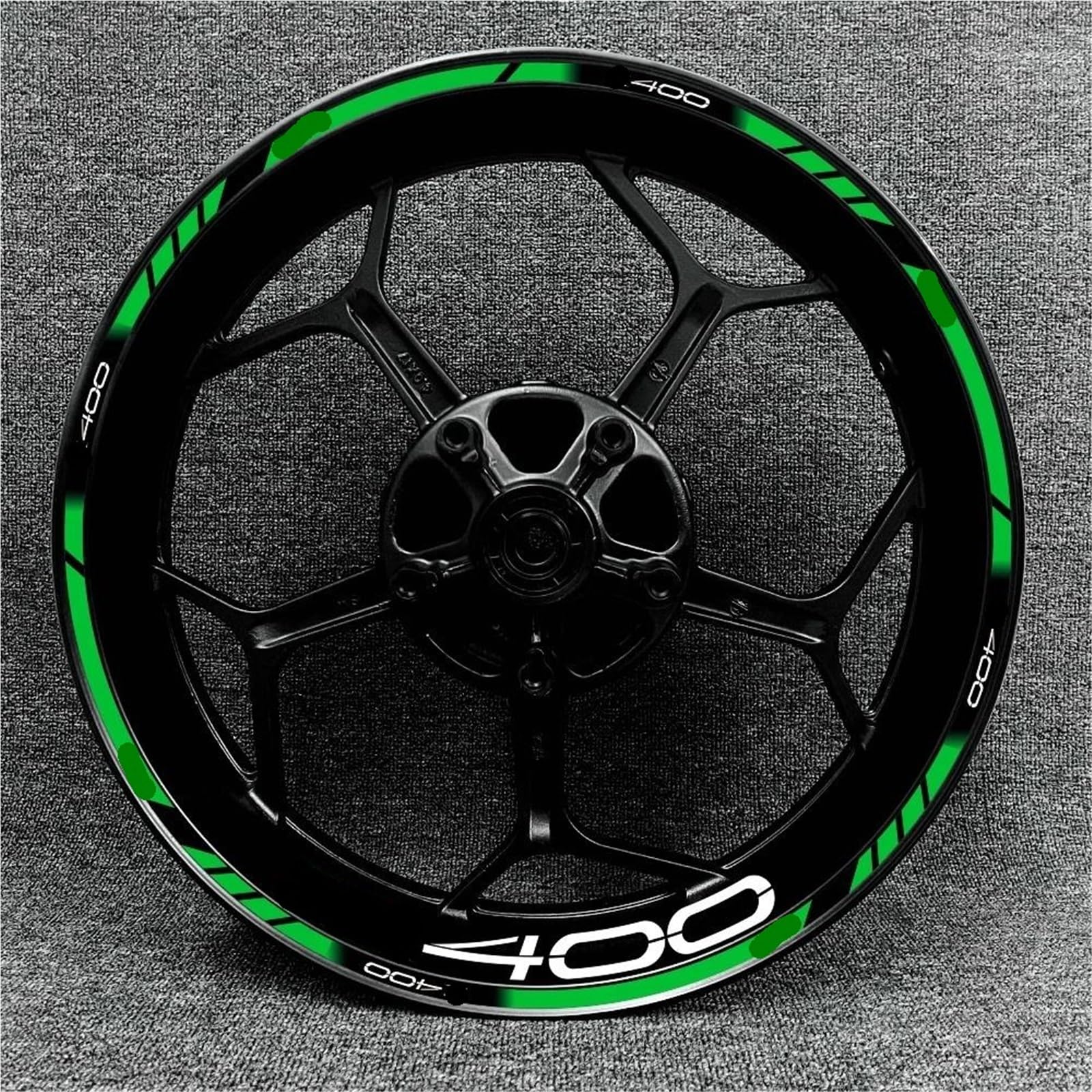 Motorcycle Wheel Sticker Decal for Kawasaki for Z400 Motorcycle 17 Inch Wheel Rim Decal Decoration Hub Emblem Sticker Waterproof High Reflection(2)