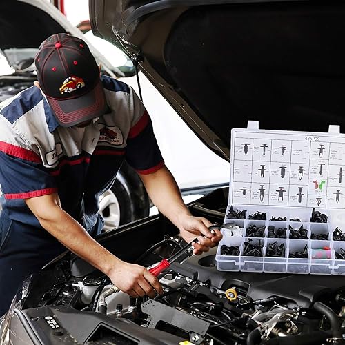 Miniatura 6 de Nilight - Juego de 425 remaches para auto, y 1 herramienta removedora, clips para barra de la puerta trasera, los 19 tamaños más populares