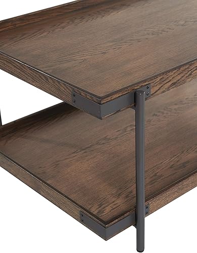 Miniatura 6 de Alaterre Furniture Kyra - Mesa auxiliar de roble y metal de 27 pulgadas con estante