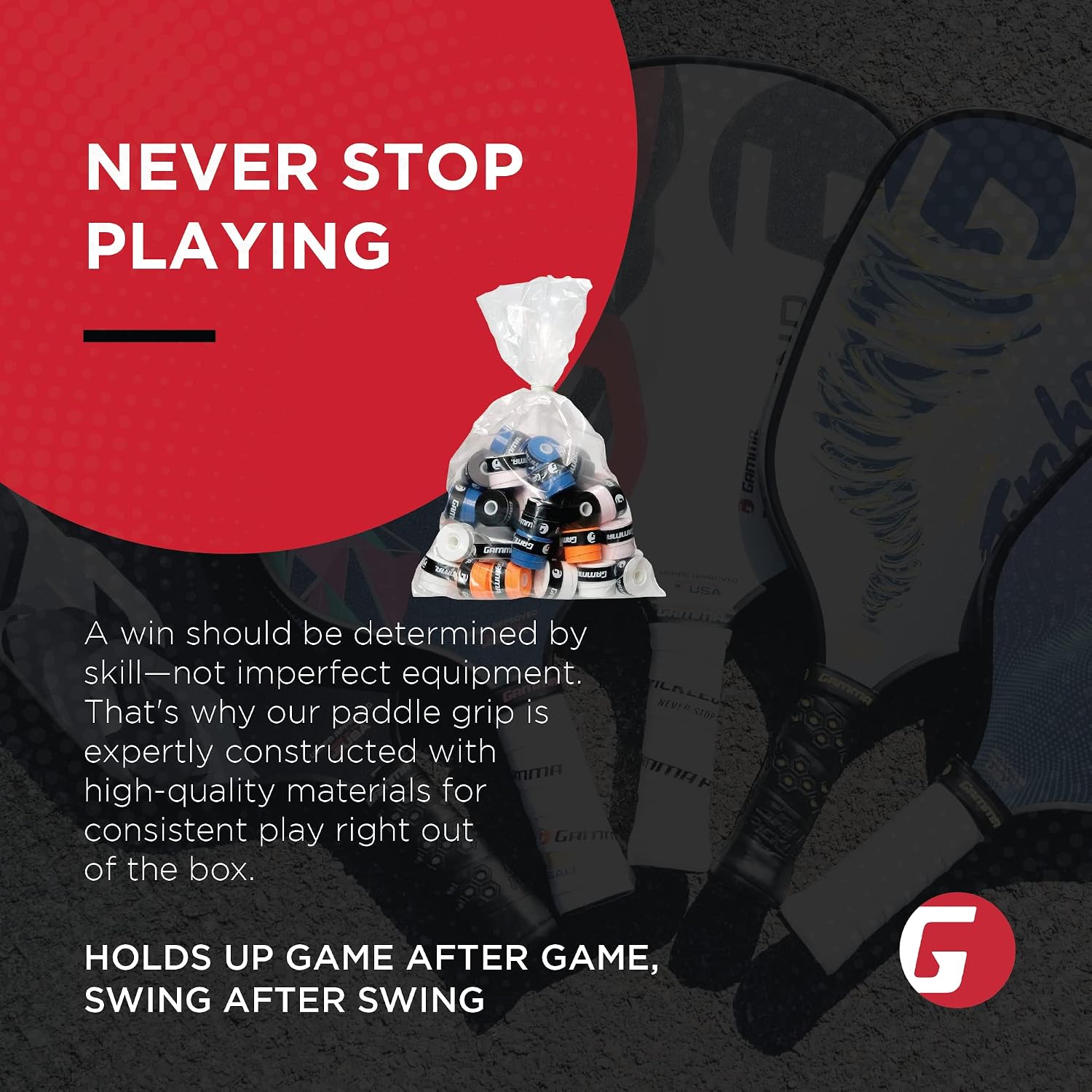 Gamma Sports Supreme Overgrip for Tennis, Pickleball, Squash, Badminton, and Racquetball Racquets, Multiple Pack Sizes and Colors