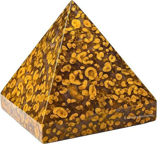 Miniatura 500 de Amazing Gemstone Lapis Lazuli Pyramid Crystal Healing Stones - 2" Great Pyramid Figurine of Natural Stone Pyramid for Meditation, Reiki, Chakra