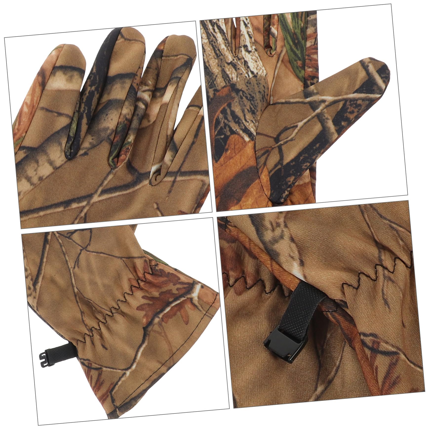 Healifty Guantes De Camuflaje para Exteriores Forro Polar, Impermeables y Cálidos, Ideales para Caza y Deportes De Invierno, Talla XL