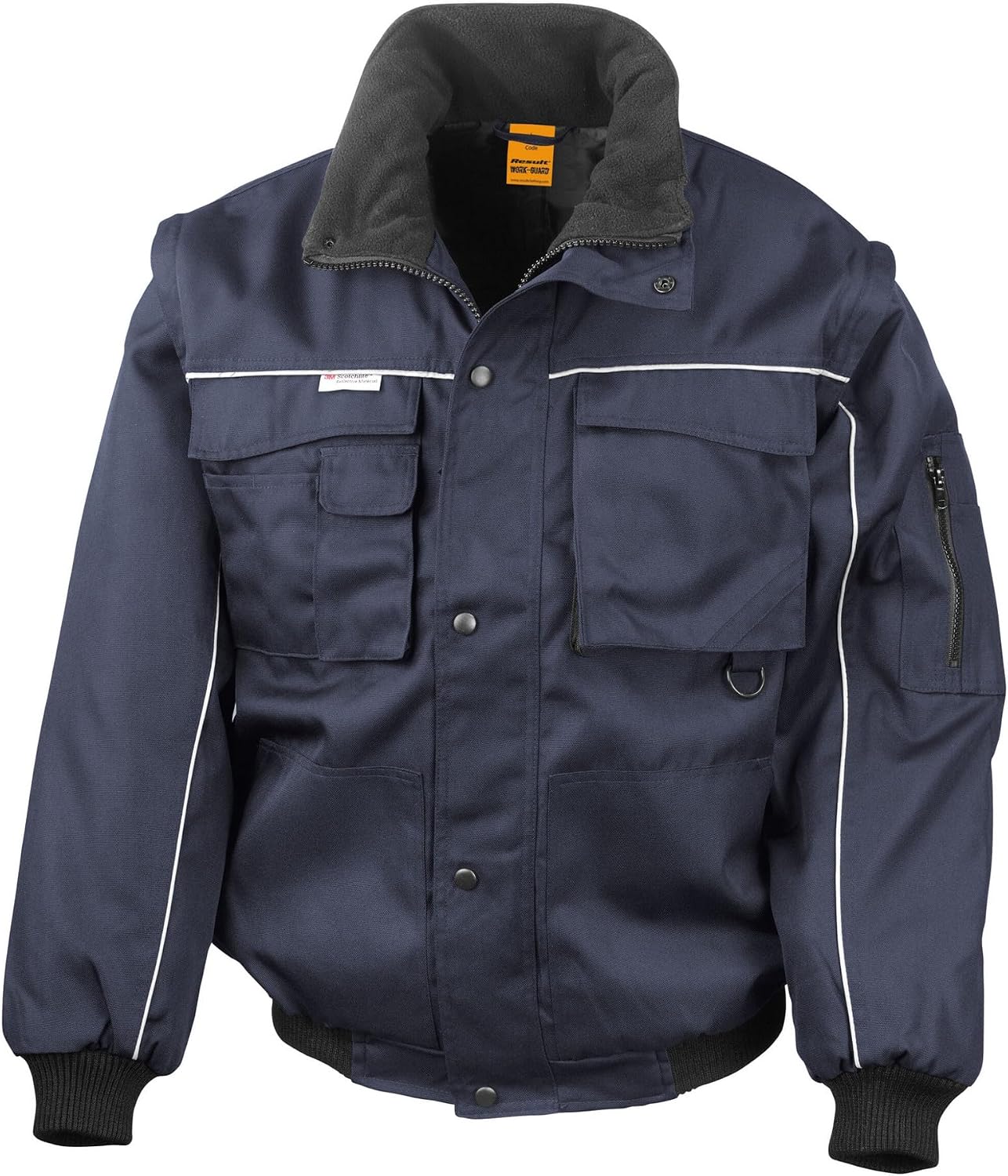 Result Work-Guard Men's Zip Sleeve Heavy Duty Pilot Jacket Royal S