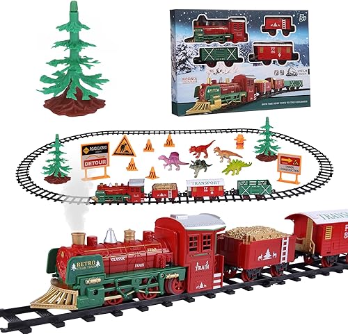 Miniatura 5 de Juego de tren navideño con luces y sonidos - Decoración festiva y regalo