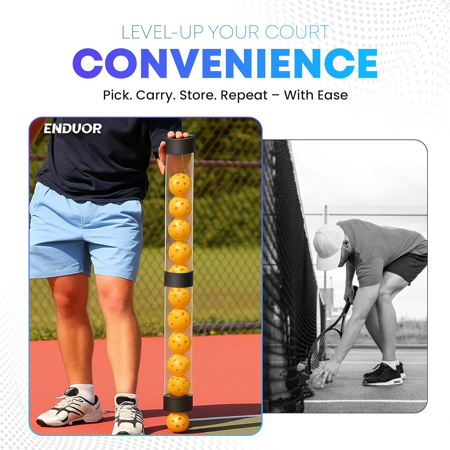 Collapsible Pickleball Pickup Tube for Pickleballs - Holds 17 Balls, Portable Pickleball Retriever Tool - Image 7