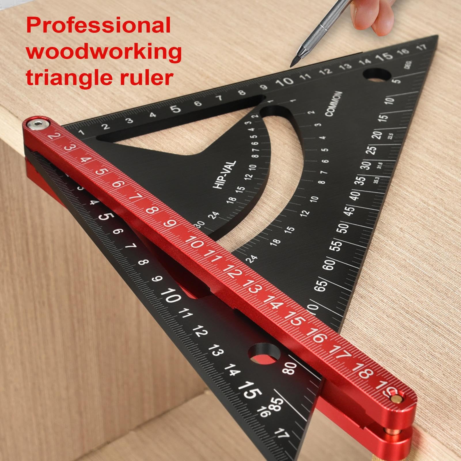 Escuadra Carpintero Aluminio Regla Triangular Medidora De Ángulos Y Trazado | Escuadra de Cabrios para Mejora del Hogar, Manualidades, Carpintería, Construcción y Pasatiempos