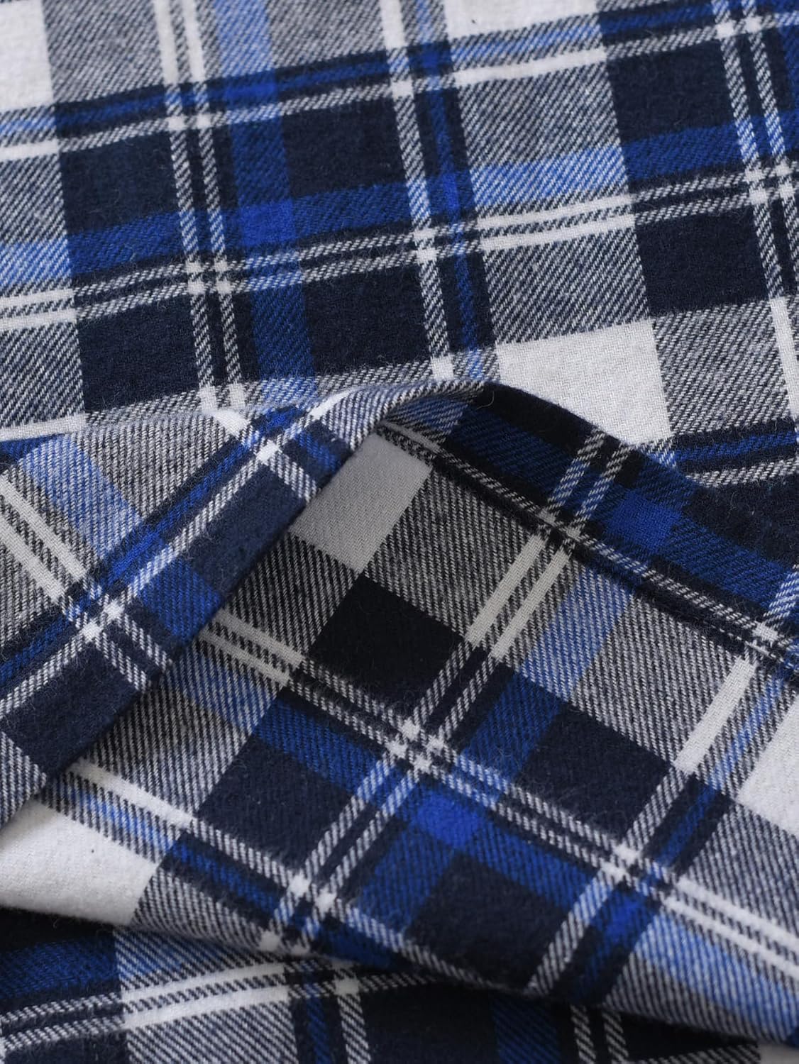 Latuza Men's Plaid Flannel Nightshirt Henley Sleep Shirt Nightgown