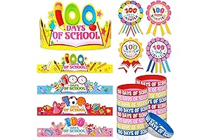 60 Pcs 100 Days of School Party Favors Set: 100 Days Smarter