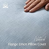 Vista 107 de Foindtower Paquete de 2 fundas de almohada decorativas de lino y liso, funda de cojín decorativa suave, estilo bohemio campestre para silla, sofá