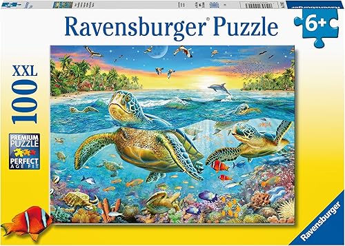 Miniatura 2 de Ravensburger - Rompecabezas de natación con tortugas marinas | Tecnología de 100 piezas únicas | Ideal para niños de 4 a 8 años | Certificado FSC