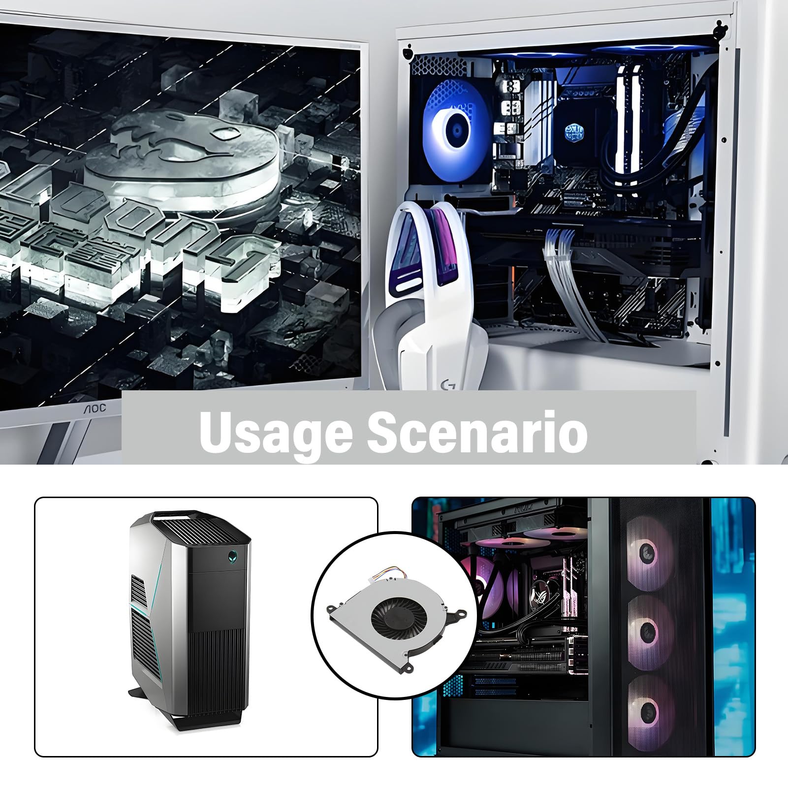 Fockety Ventola Di Raffreddamento CPU E GPU Di Ricambio Per