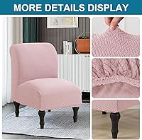 Vista 3 de JIAN YA NA Funda para Silla Decorativa sin Brazos, Funda Elástica para Silla sin Brazos Spandex Fundas para Silla Deslizante Fundas para Silla