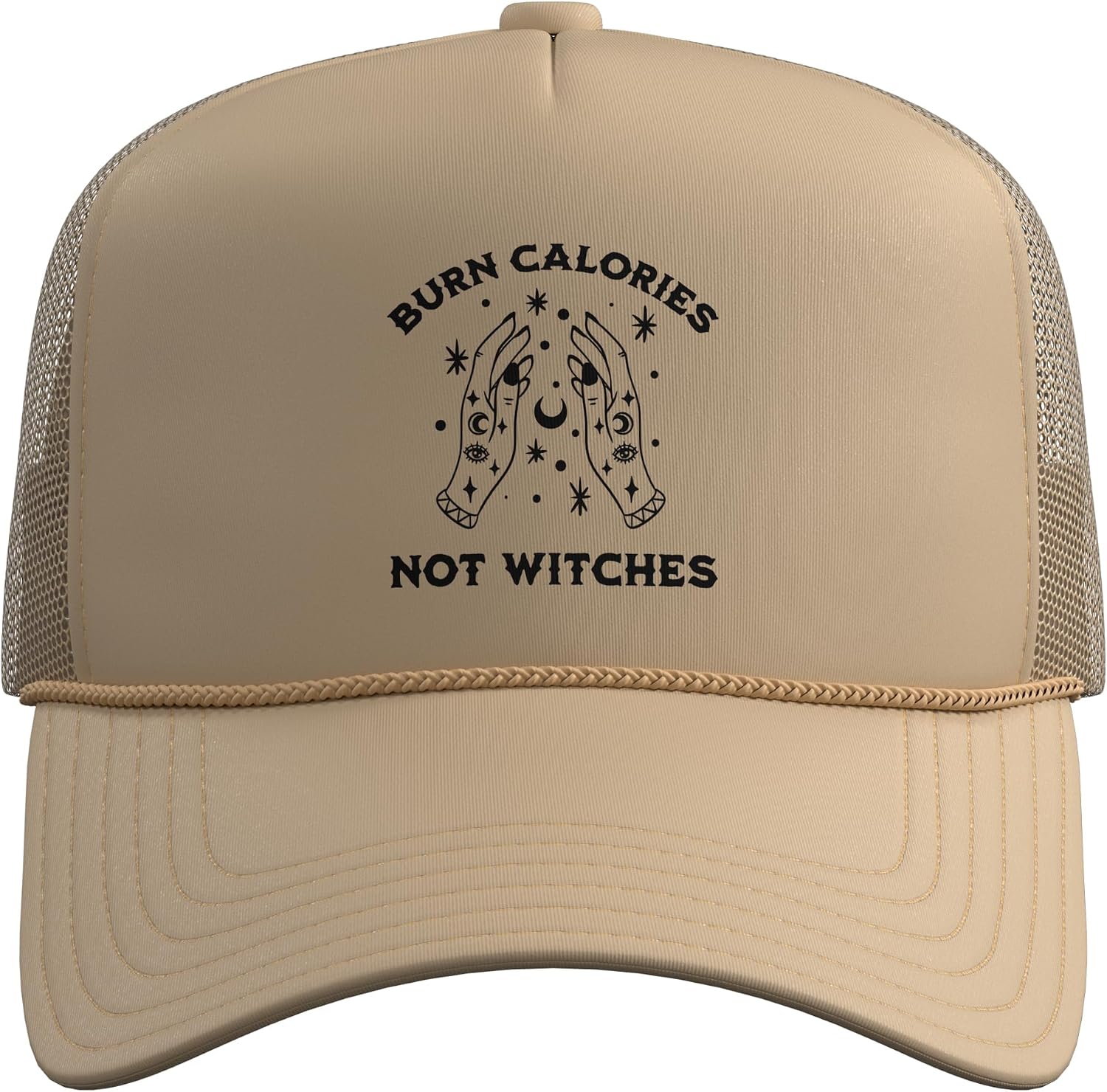 Burn Calories, No Witch Training, Sports Trucker Hat with Adjustable Mesh Back image 2