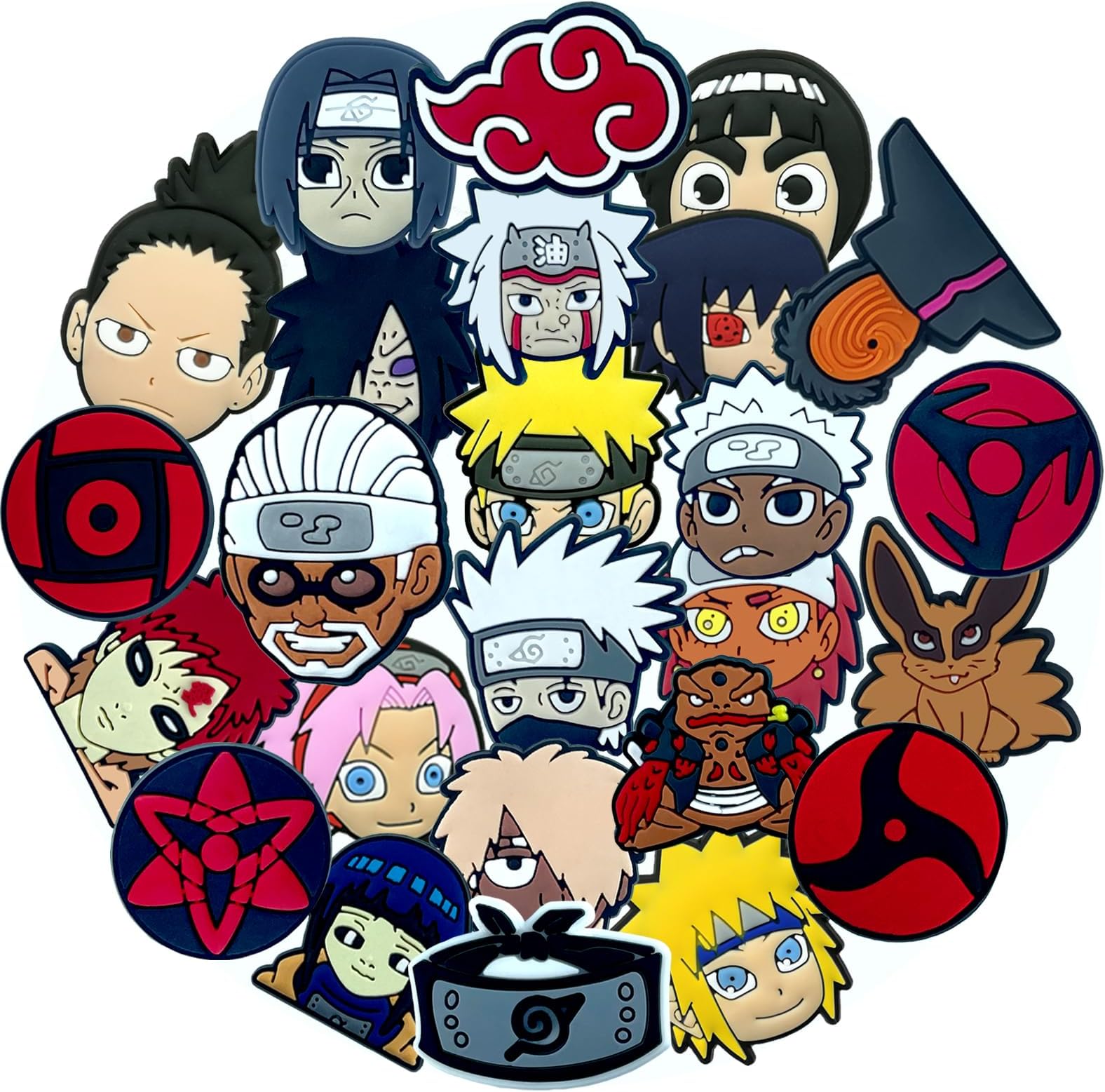 CenNa25-Piece Cute Cartoon Shoes Charming Anime Boys and Girls Adolescent Personality Shoes Decorative Gift