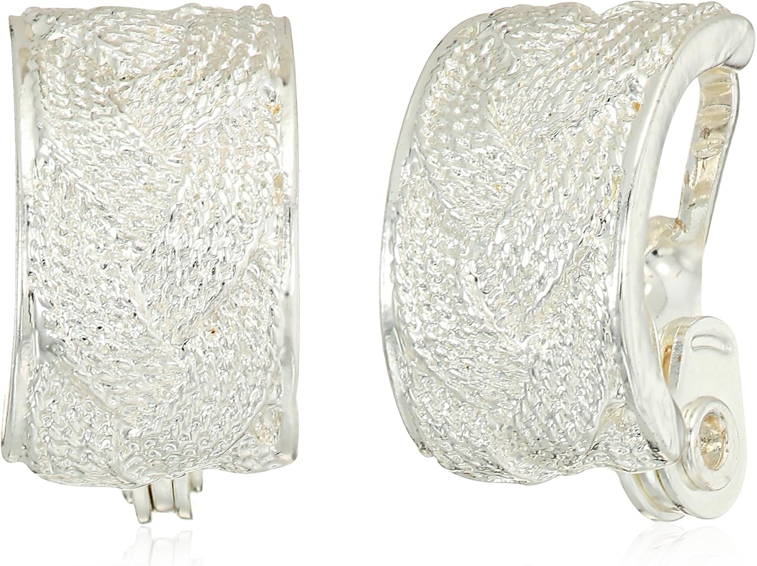 Napier Silver Tone Hoop Clip On Earrings