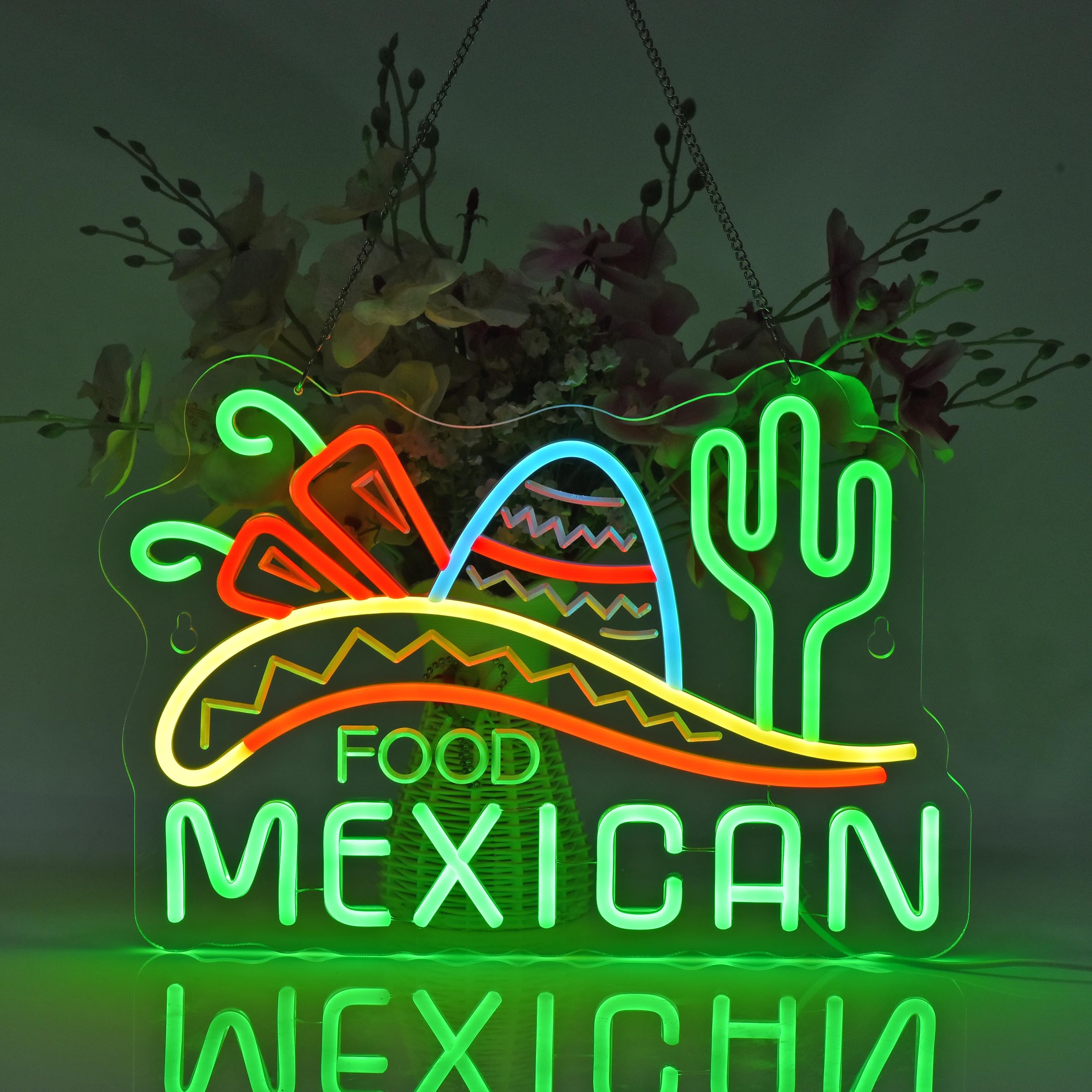 JOMOSPO Mexican Food Neon Sign, Neon Lights Hanging Wall Art