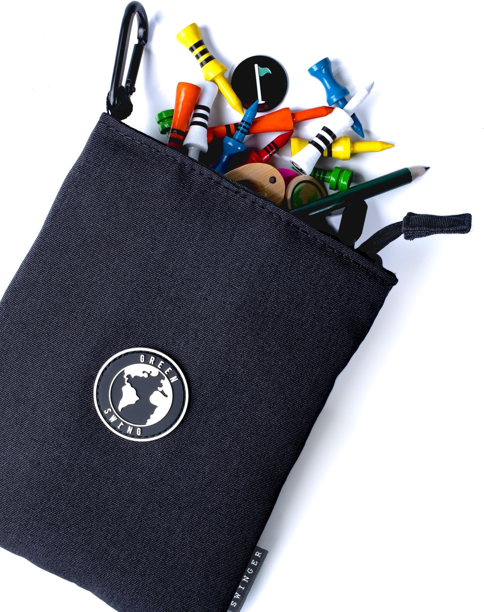Green Swing Golf Accessory Bag | Golf Tees & Valuables Pouch | On Course Accessories | Choice of Colours