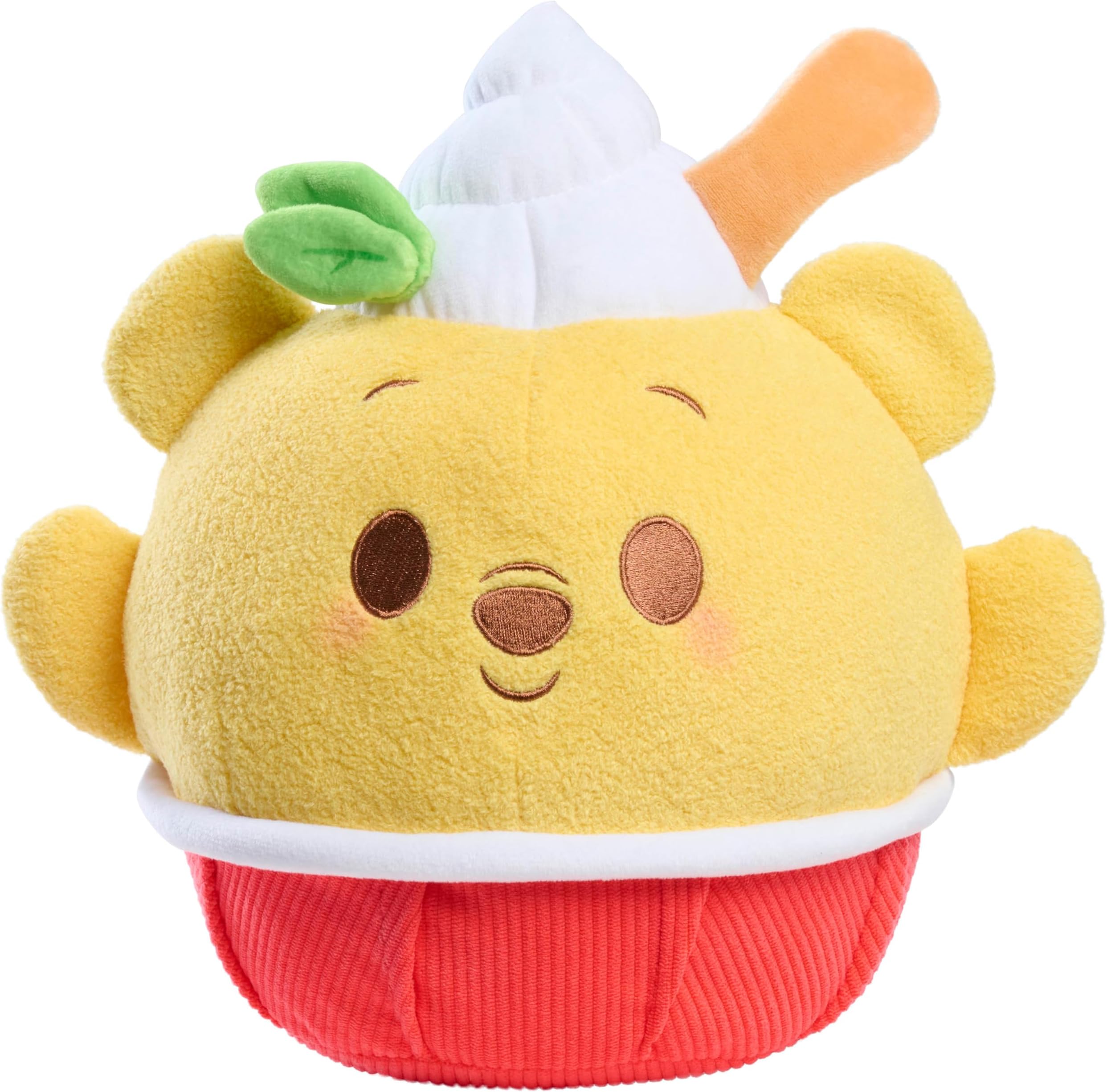 Disney Munchlings Squeeze-A-Munch Large Lemon Scented Mint Shaved Ice Winnie The Pooh Plush, Kids Toys for Ages 0+ by Just Play