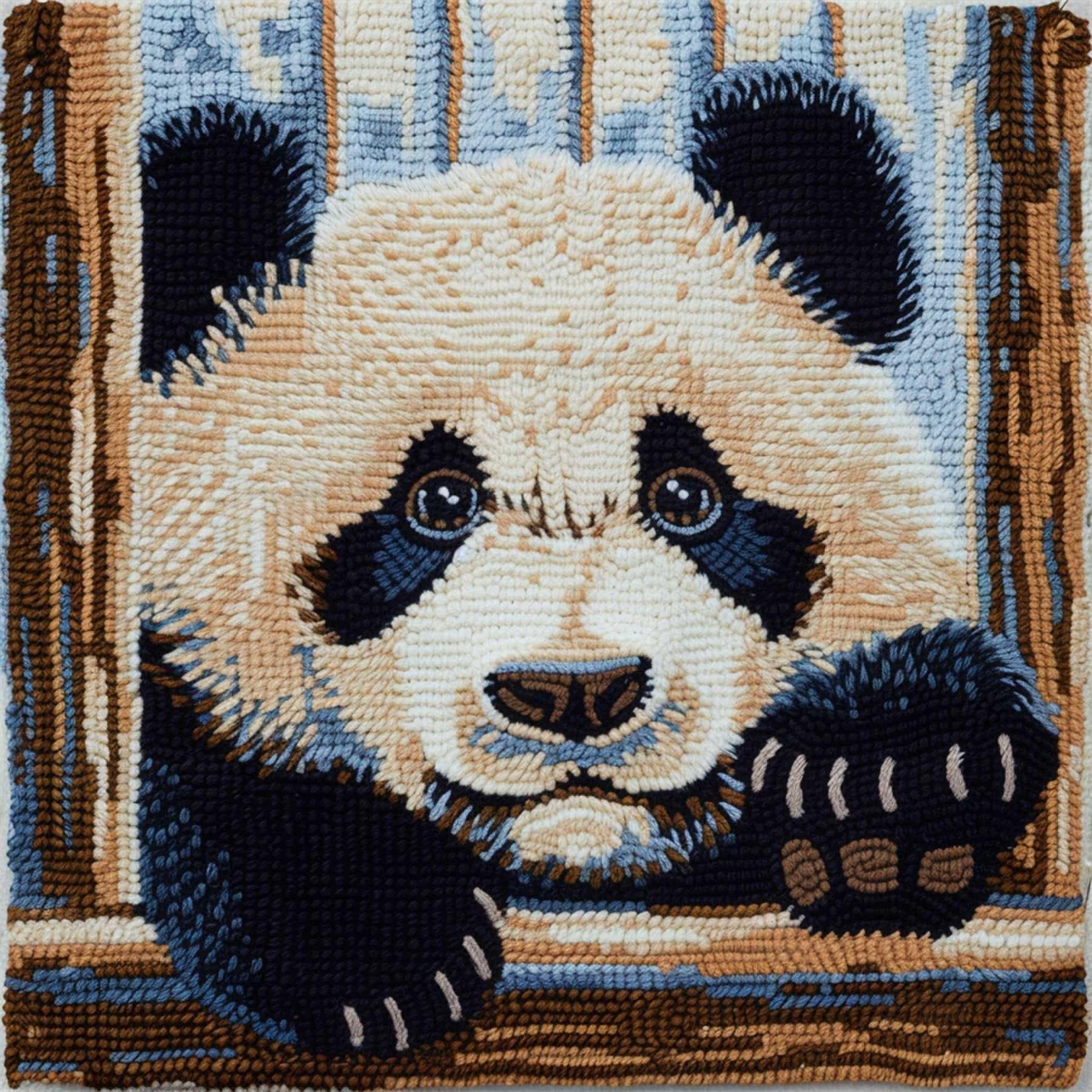WallustrioaW Latch Hook Kits for Adults Beginners,Animal Panda
