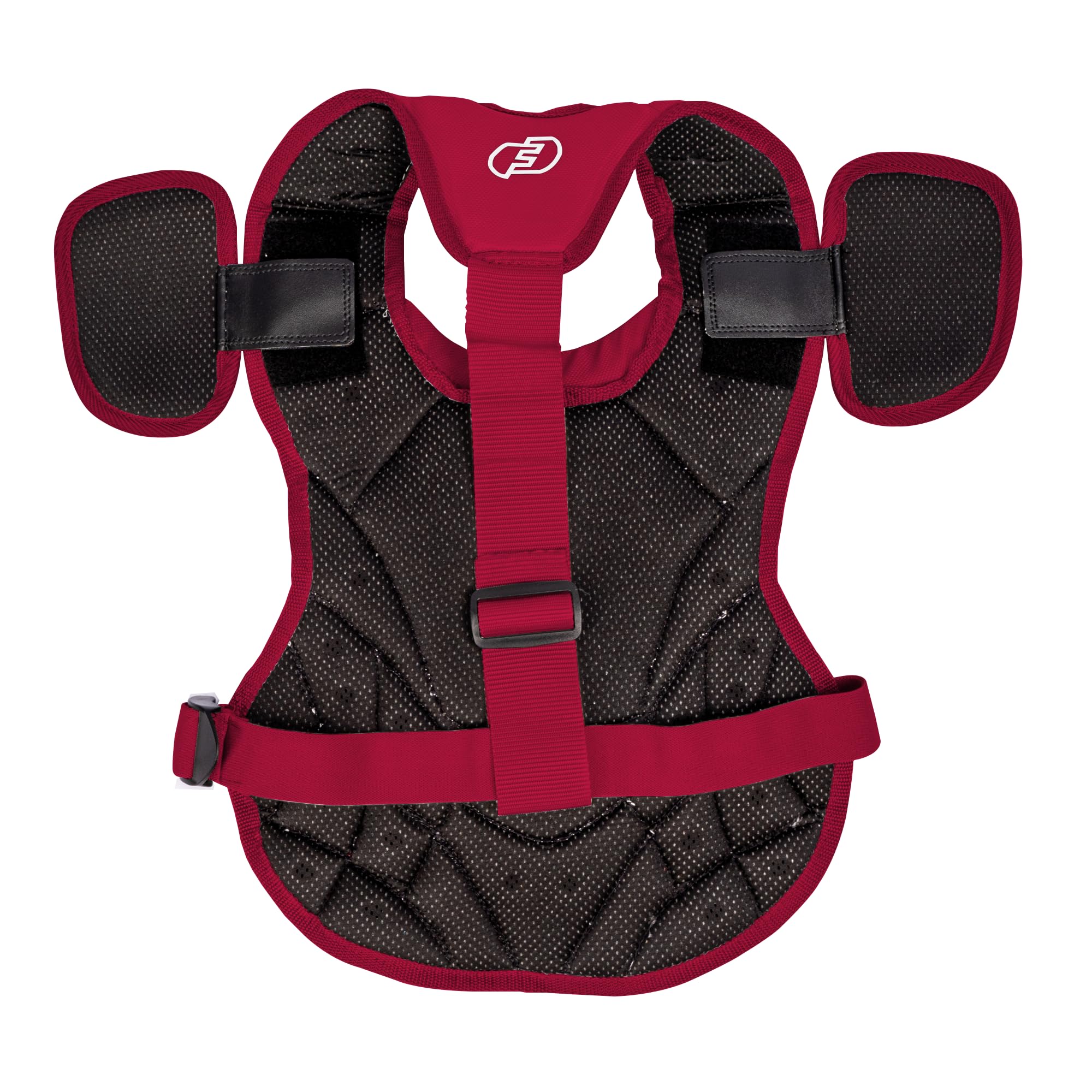 FORCE3 Defender Catcher Chest Protector - Junior (Ages 7-9) | Meets NOCSAE (Red/Gray)