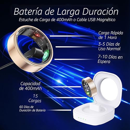 Miniatura 9 de Milavan- Anillo inteligente de monitoreo de salud, rastreador de act. física, frec. cardíaca, oxígeno en sangre, presión arterial, monitoreo del