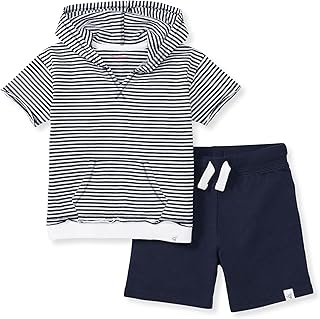 Burt's Bees Baby baby-boys Shirt and Pant Set, Top & Bottom Outfit Bundle, 100% Organic Cotton