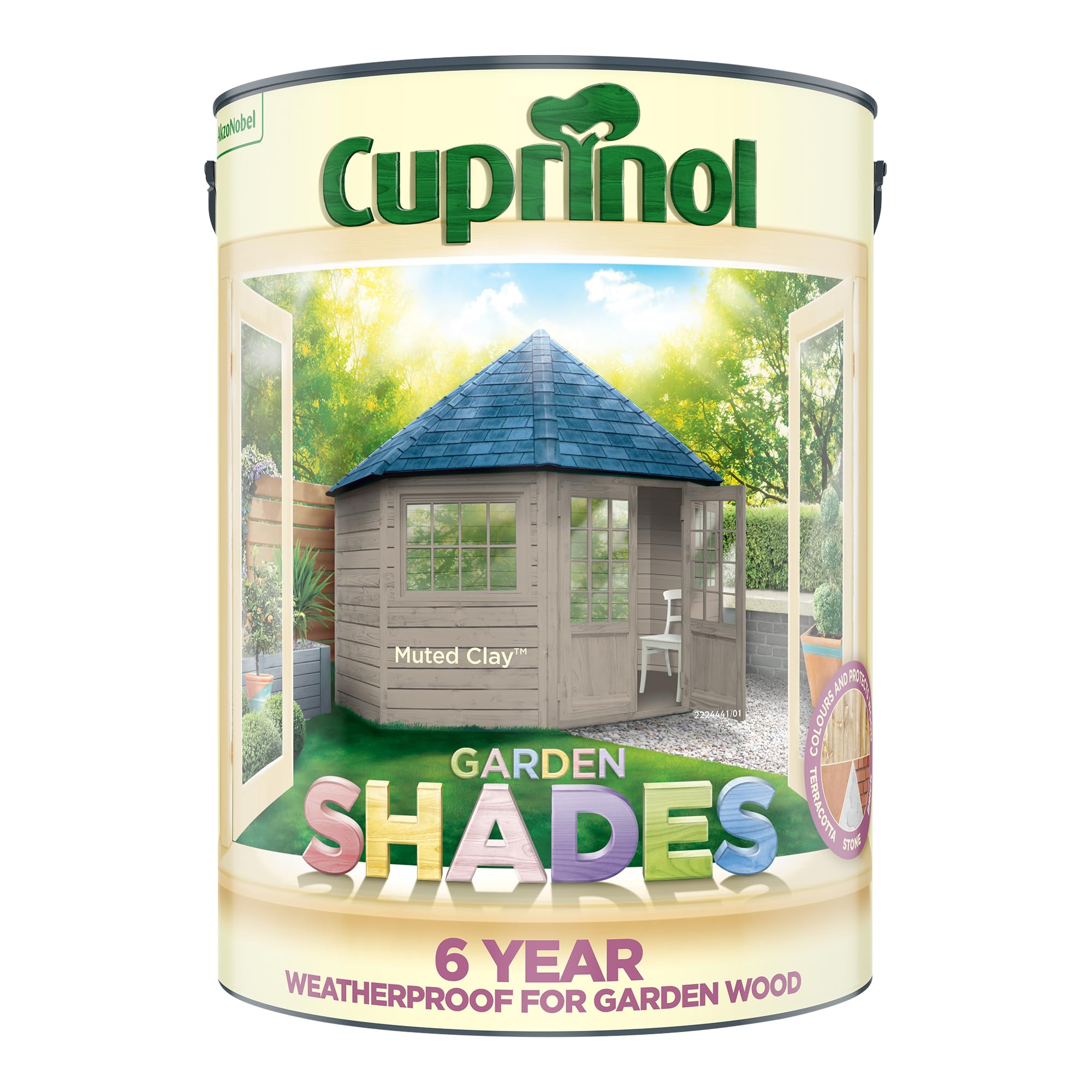 B&Q -  Garden Shades Muted Clay Matt Multi-Surface Exterior Protector Wood Paint5L Tub