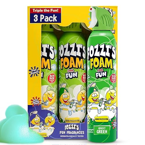 Miniatura 9 de FOZZI'S Jabón de espuma de baño mixto para niños (paquete de 3) – Divertido aerosol en aerosol – Jabón de burbujas blando para el tiempo de juego –