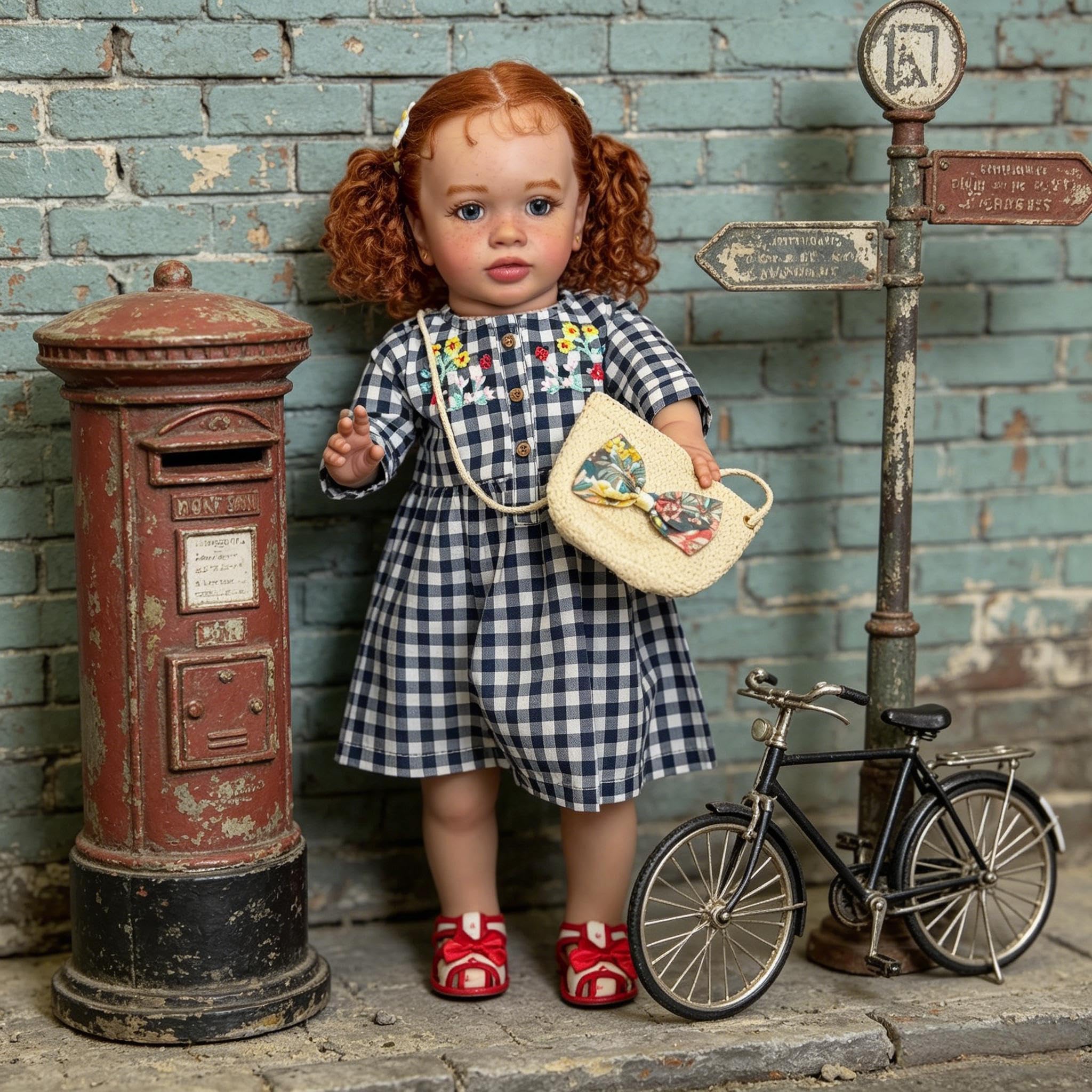 ROSHUAN 26 Inch Lifelike Reborn Toddler Dolls Big Size Reborn Baby Dolls Girl Pippa With Red Brown Hair, Realistic Toddler Doll Soft Cloth Body Real Life Baby Doll For Kids Gift โ image 1