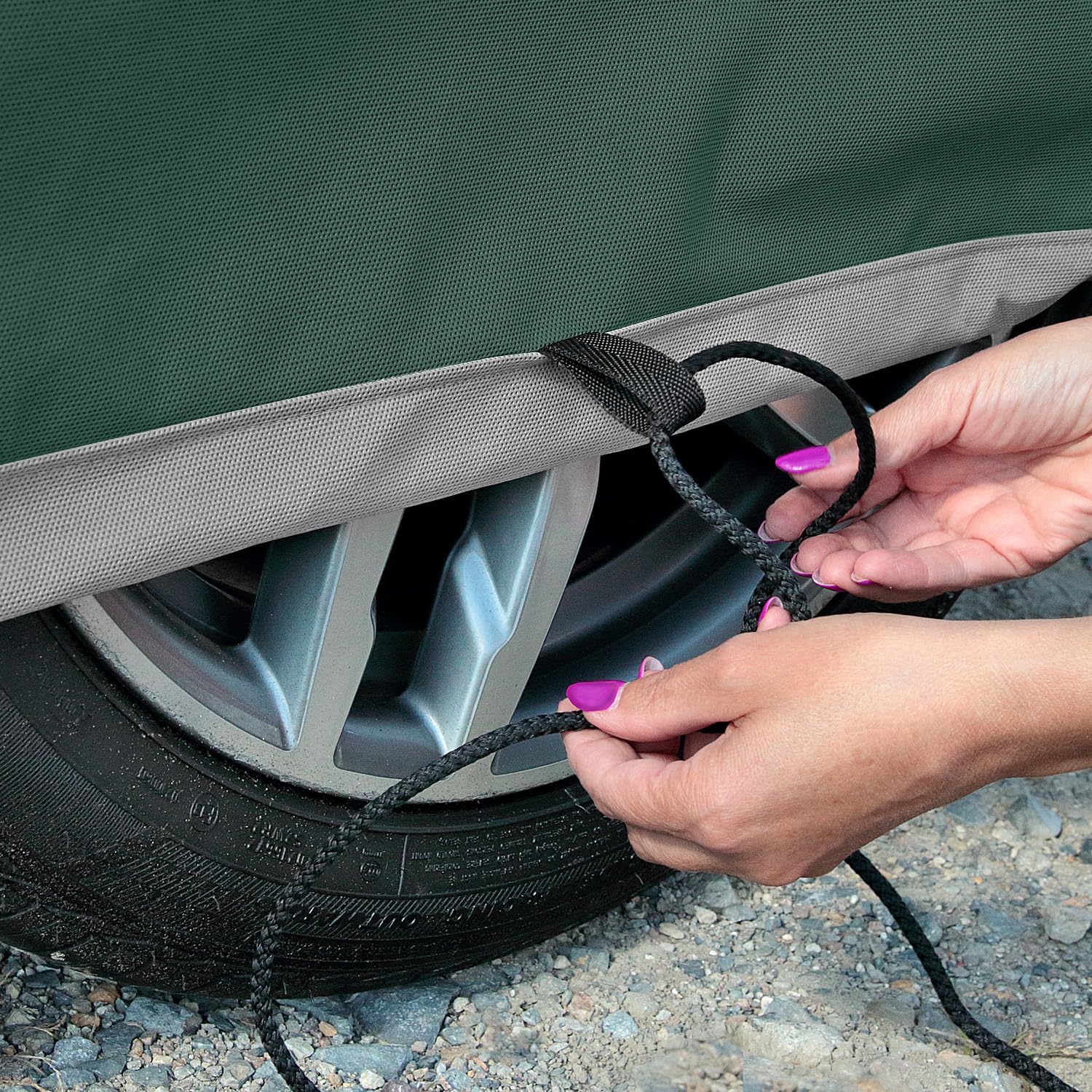 Pokrowiec na samochód, kompletny garaż, kompatybilny z Mitsubishi ASX I, II, wodoszczelny, oddychający, odporny na promieniowanie UV, ochrona przed zamarzaniem, do użytku wewnątrz i na zewnątrz