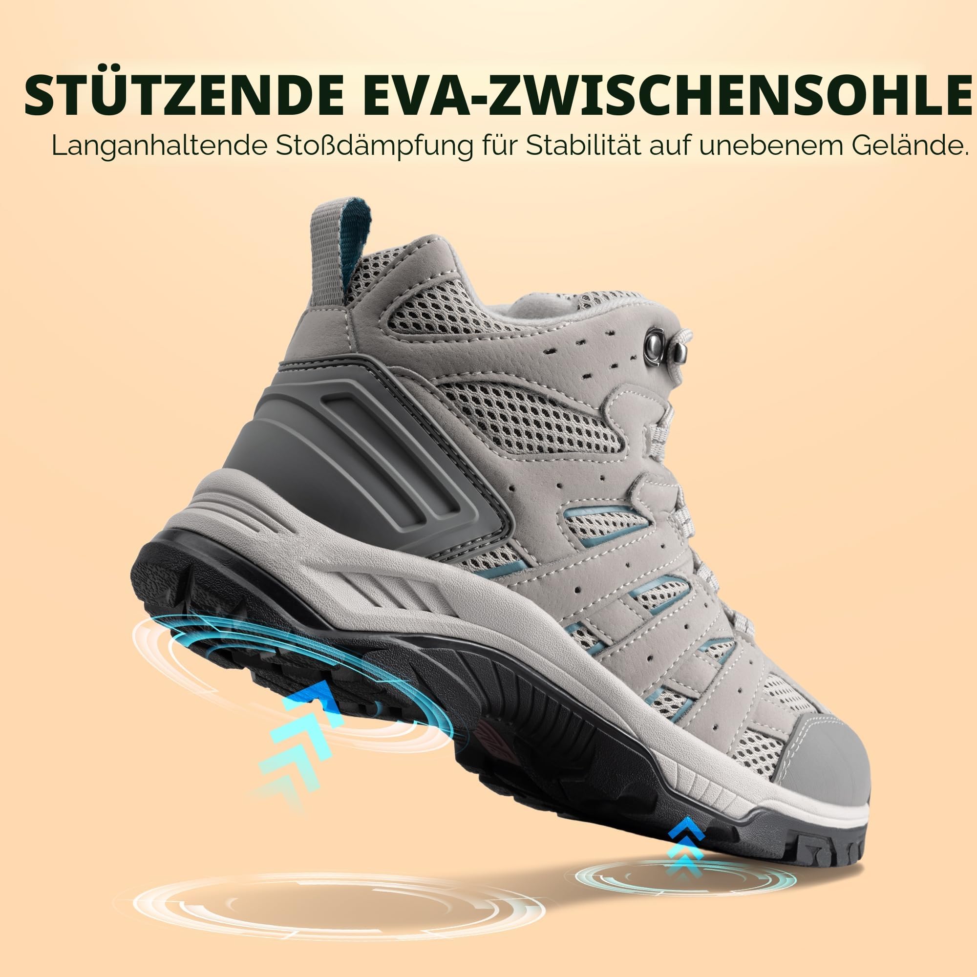 NORTIV 8 Damen Wanderschuhe Trekkingschuhe Atmungsaktiv Schuhe Outdoorschuhe rutschfeste Hiking Boots Wanderstiefel