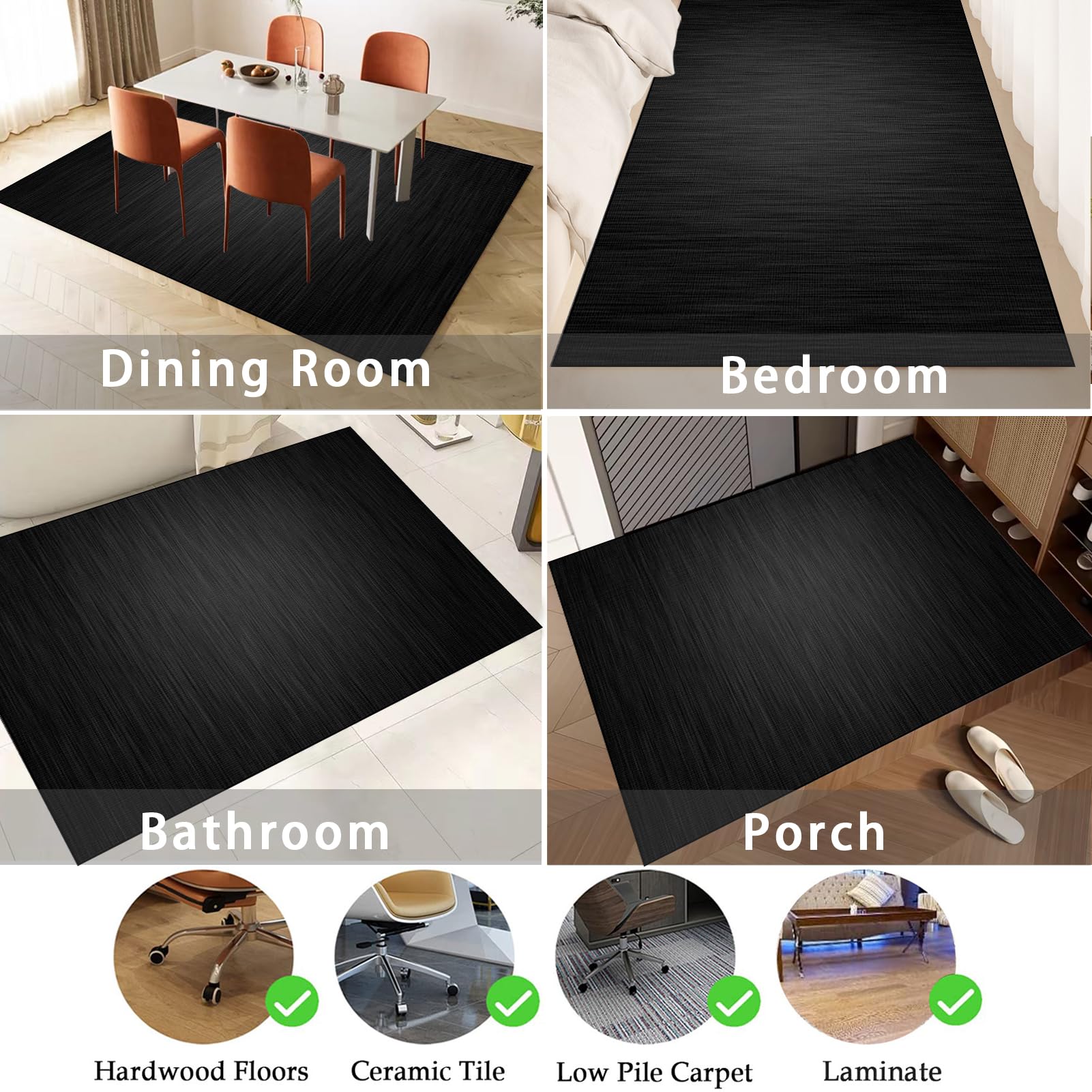 Tappeto Sedia Gaming Tappeto per Sedia con Ruote Tappetino per sedia da ufficio Tappeto Salvapavimento Antiscivolo Tappetino Pavimenti per Parquet e Piastrelle Tappeto Sotto Scrivania 200 x 300 cm