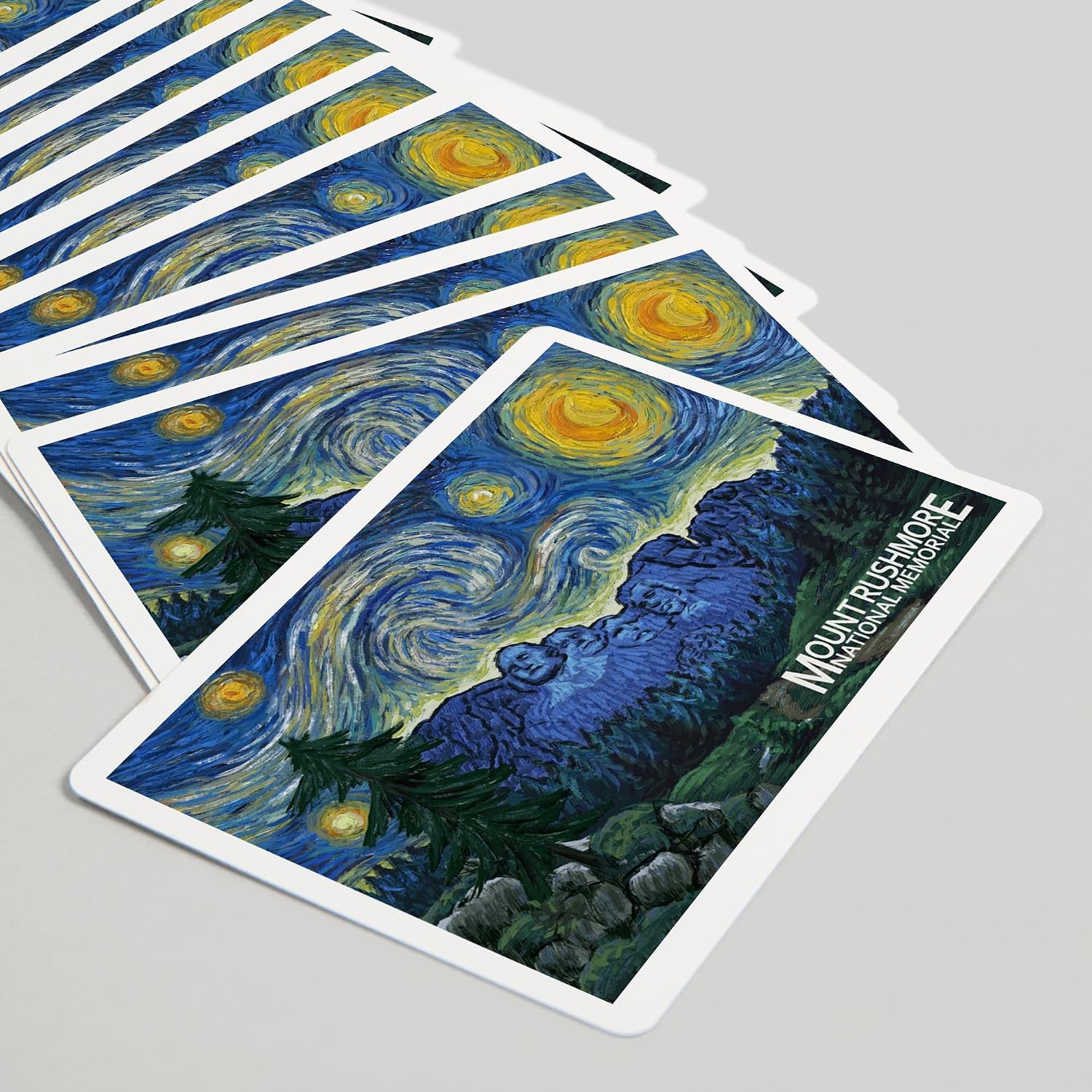 Lantern Press Mount Rushmore National Memorial, South Dakota, Starry Night, 52 Playing Cards for Adults, Poker Size Card Deck