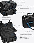 Lekufee Portable Waterproof Hard Case for DJI Osmo Mobile 8P, Gimbal Stabilizer, DJI Mic Mini 2, Mic 3/2, and More Accessories(Case Only)