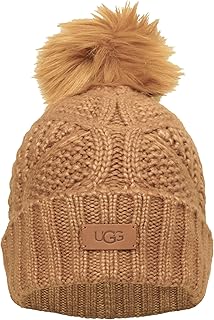 UGG レディース ケーブルビーニー ポンポンハット