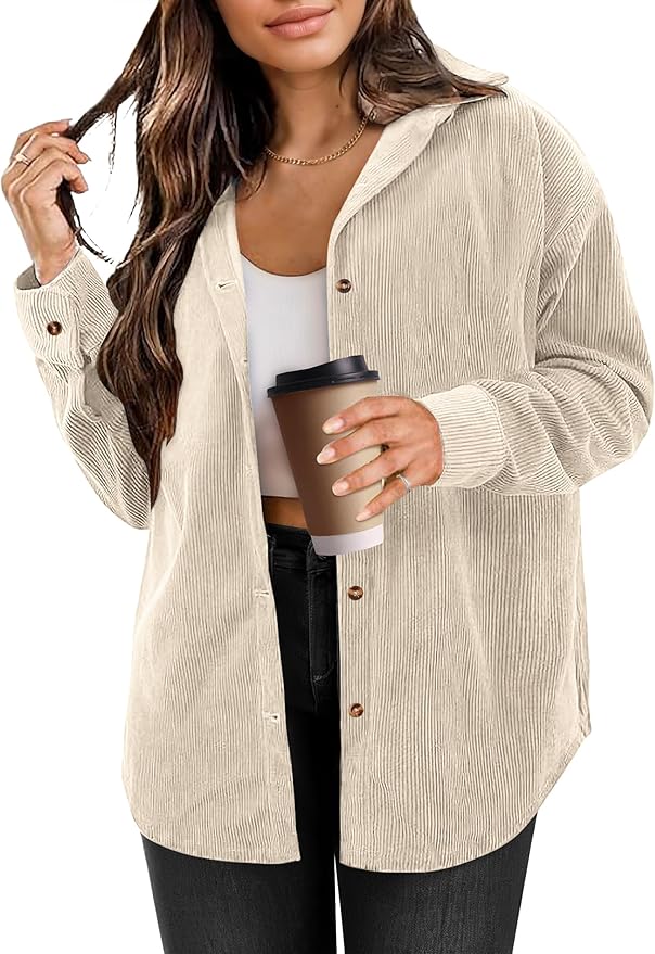 Corduroy Button-Down Shacket