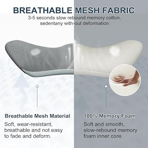 Miniatura 6 de Almohada térmica de apoyo lumbar, almohada de apoyo lumbar con almohadilla térmica desmontable para aliviar el dolor de espalda, almohada de espalda