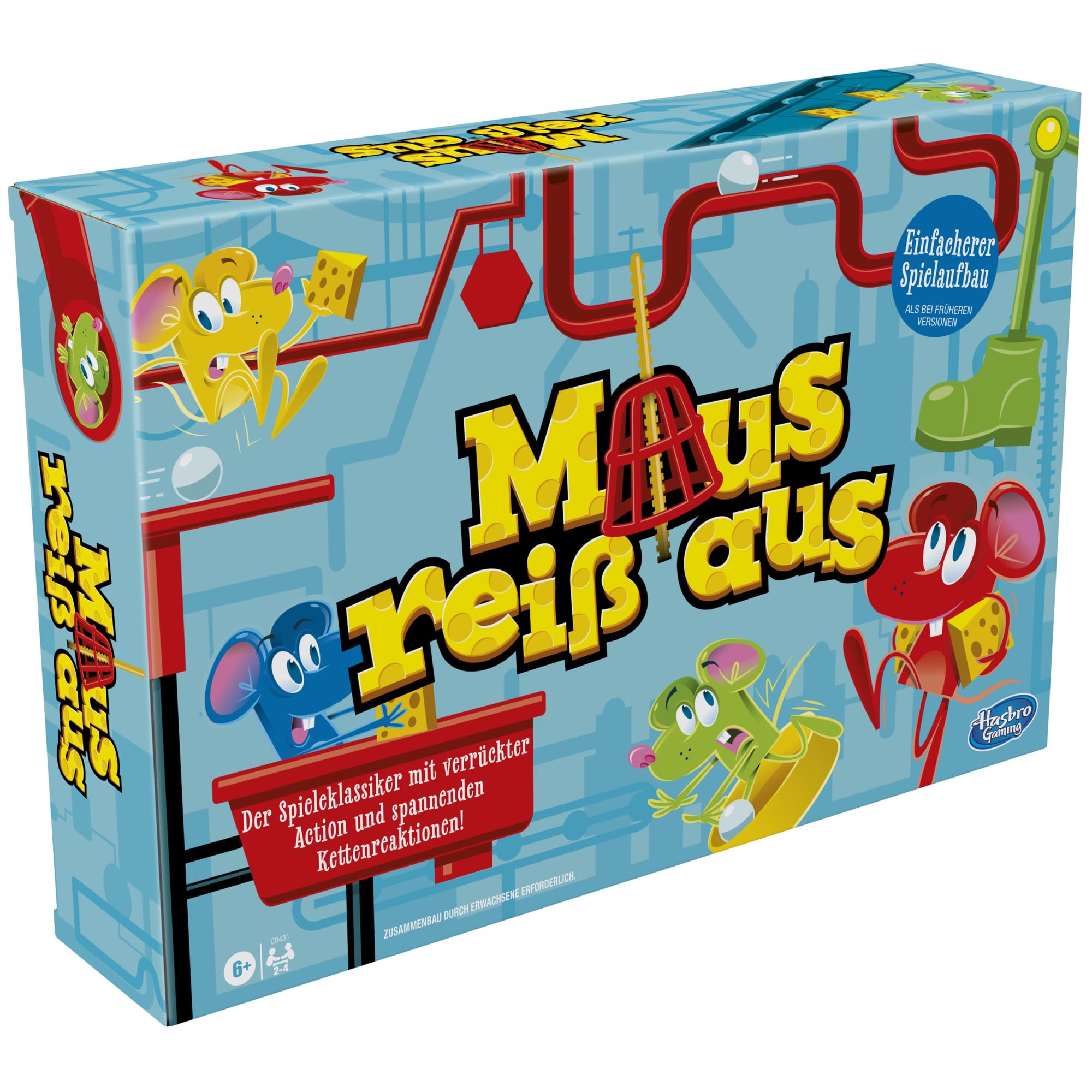 Mouse si strappa, gioco di famiglia per 2-4 giocatori, classico gioco da tavolo mulitplayer con semplice costruzione di gioco per bambini dai 6 anni in su, gioco da tavolo per la famiglia