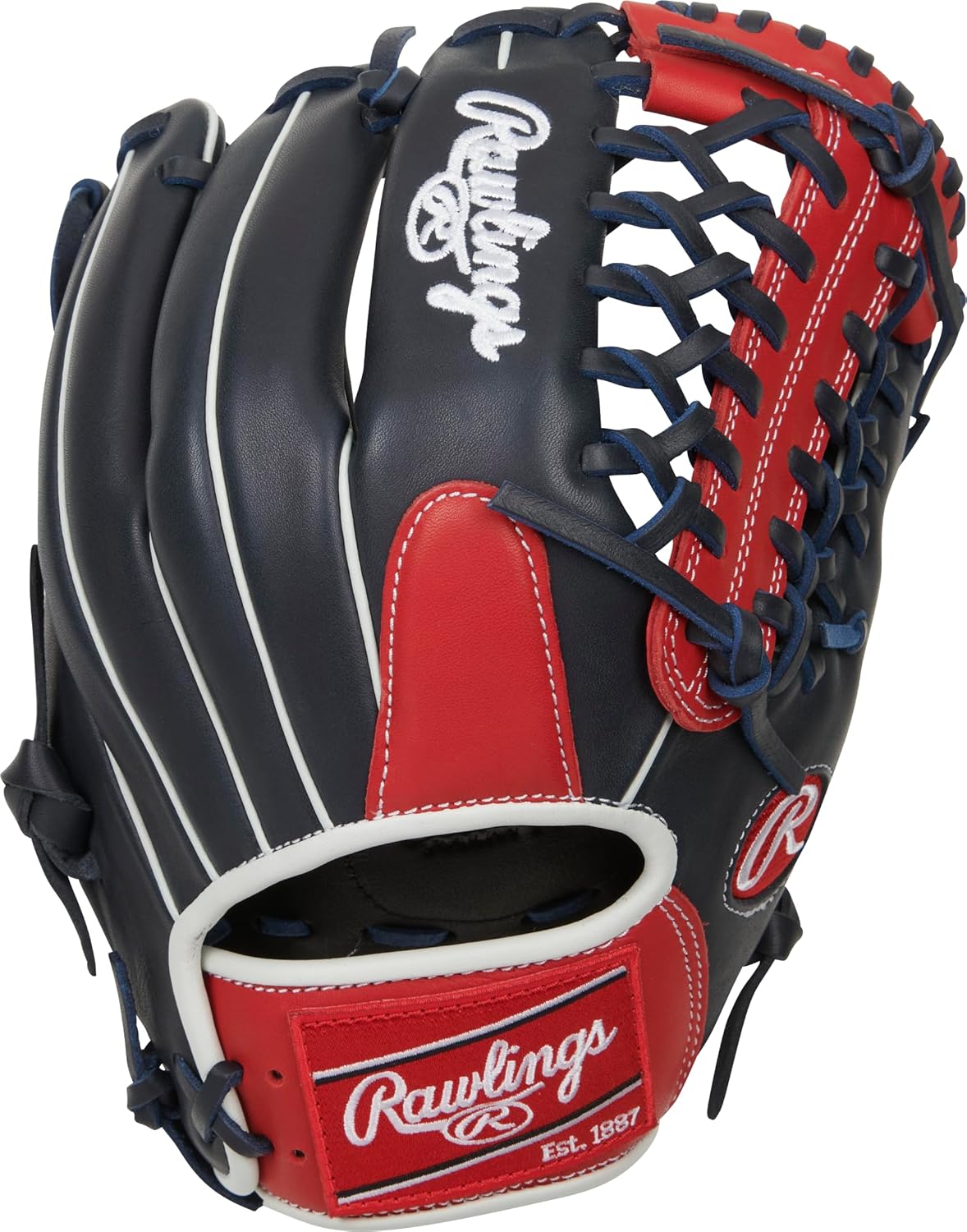 RAWLINGS (ローリングス) 軟式グローブ ネイビー×レッド HOH GOLD 外野