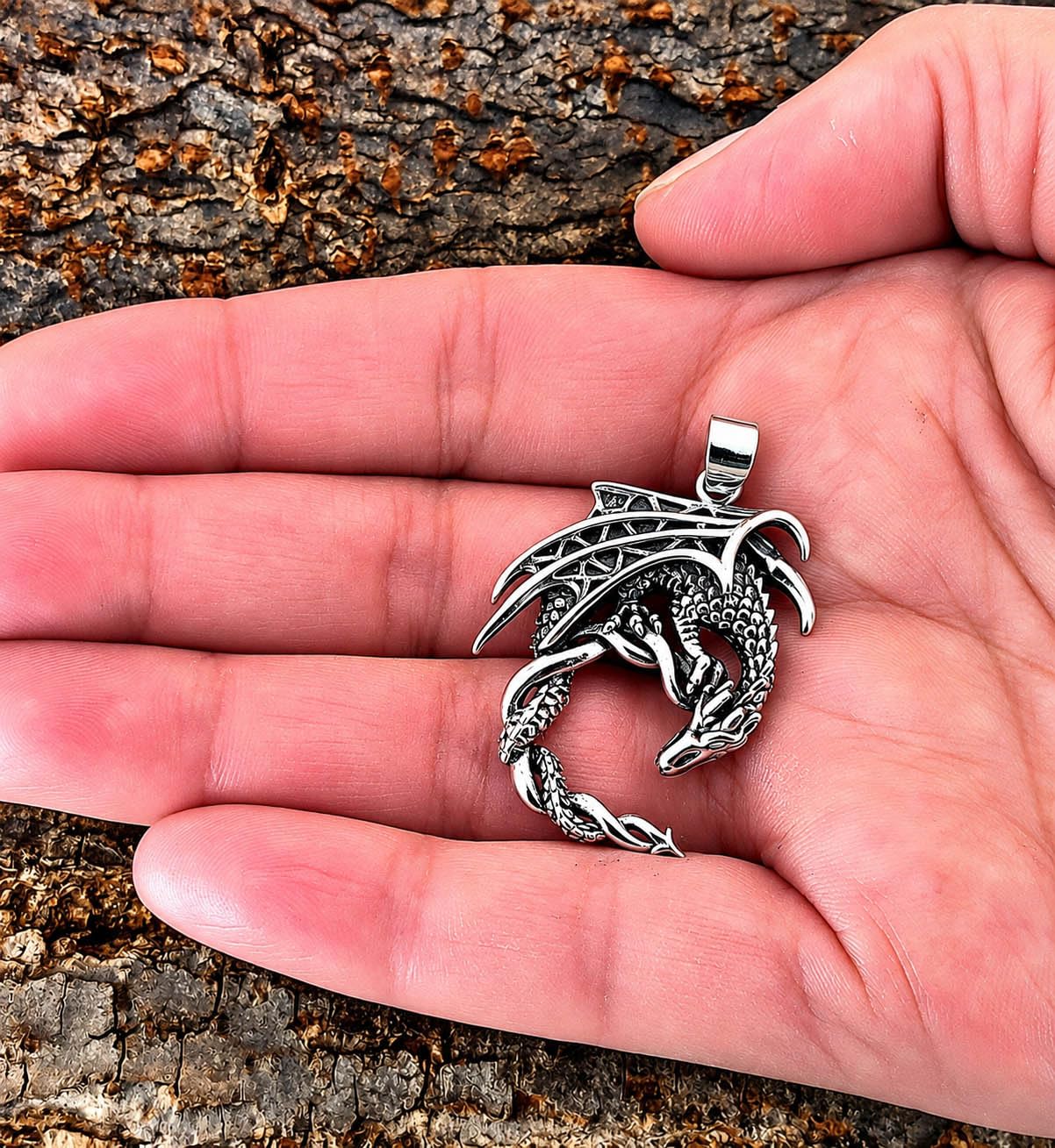 Kiss of Leather Drachen Anhänger aus 925 Sterling Silber Nr. 288