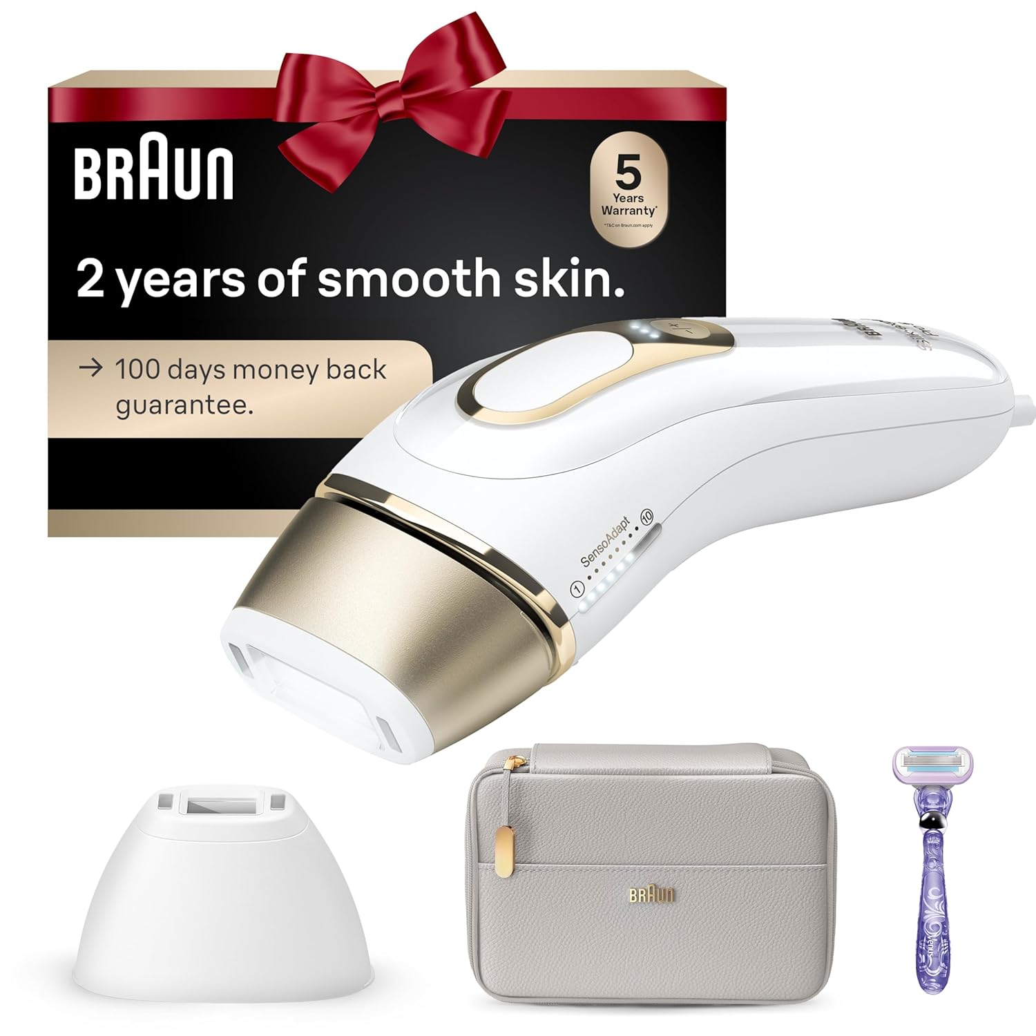 Braun IPL Silk·Expert Pro 5 PL5157 Latest Generation IPL, Permanent Visible Hair Reduction, Holiday Gifts for Women and Men, at-Home Hair Removal System with Soft Pouch and Precision Head - Image 1 of 8