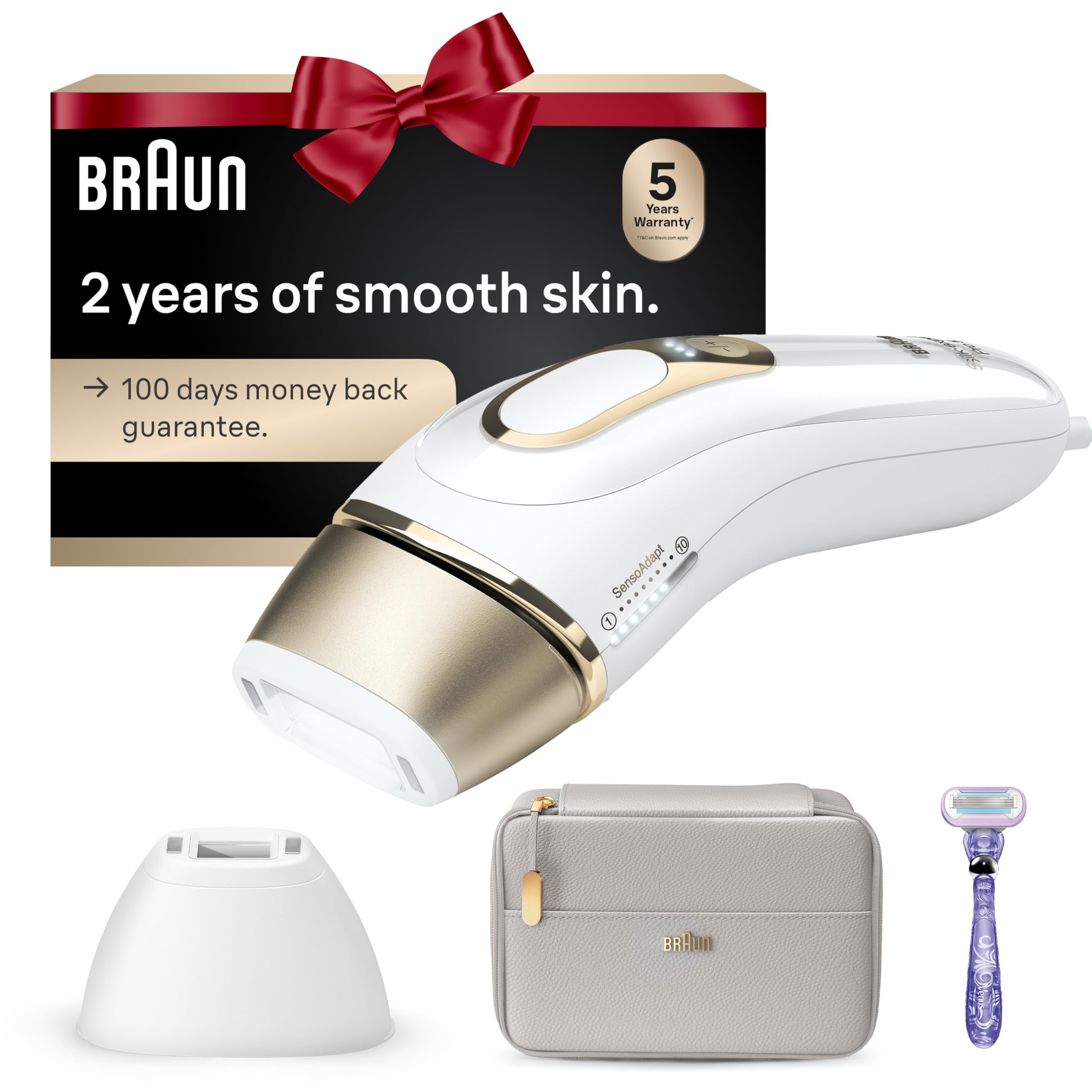 BraunIPL Silk·Expert Pro 5 PL5157 Latest Generation IPL, Permanent Visible Hair Reduction, Holiday Gifts for Women and Men, at-Home Hair Removal System with Soft Pouch and Precision HeadGreenCircle Certified: Certified Energy Savings