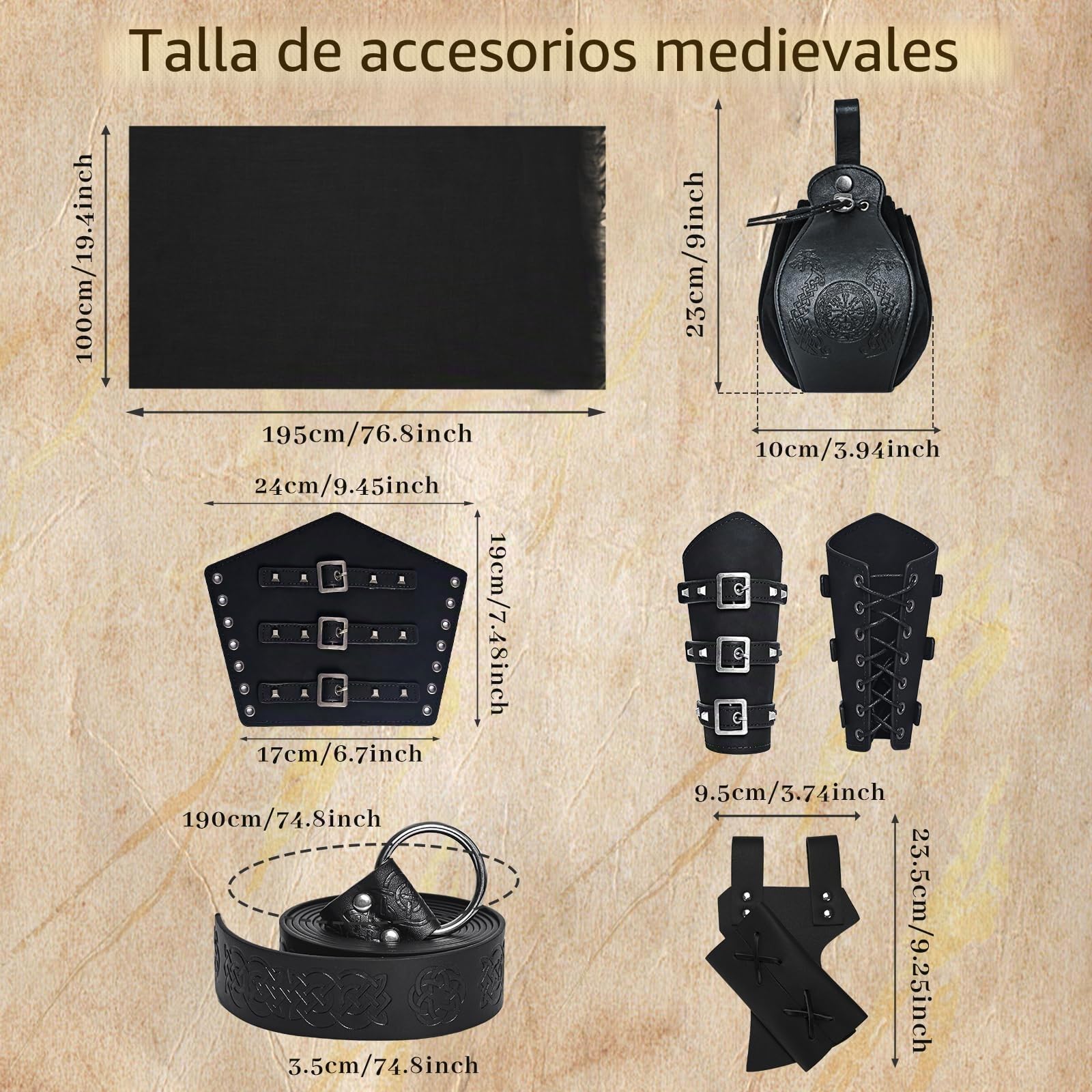 Disfraz medieval renacentista para hombre, disfraz de vikingo, camisa con cordones, pantalones con accesorios, disfraz de Halloween para cosplay, mascarada, magos
