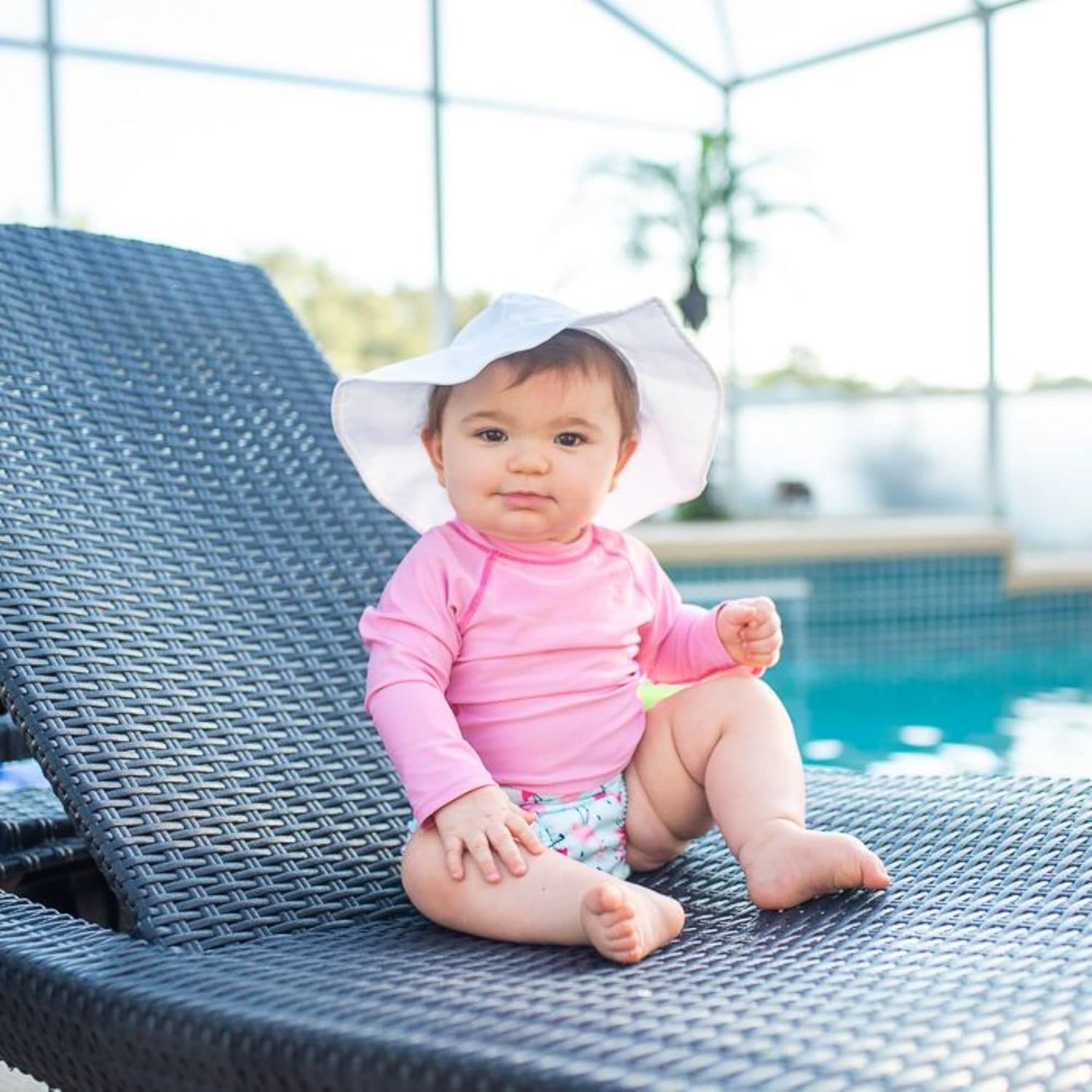 Green Sprouts Baby Girls Brim Sun Protection Hat - Image 4