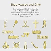 Vista 6 de Premios y regalos R Us Pin de solapa dorado de chenilla de 1 pulgada, Latón, No es una piedra preciosa