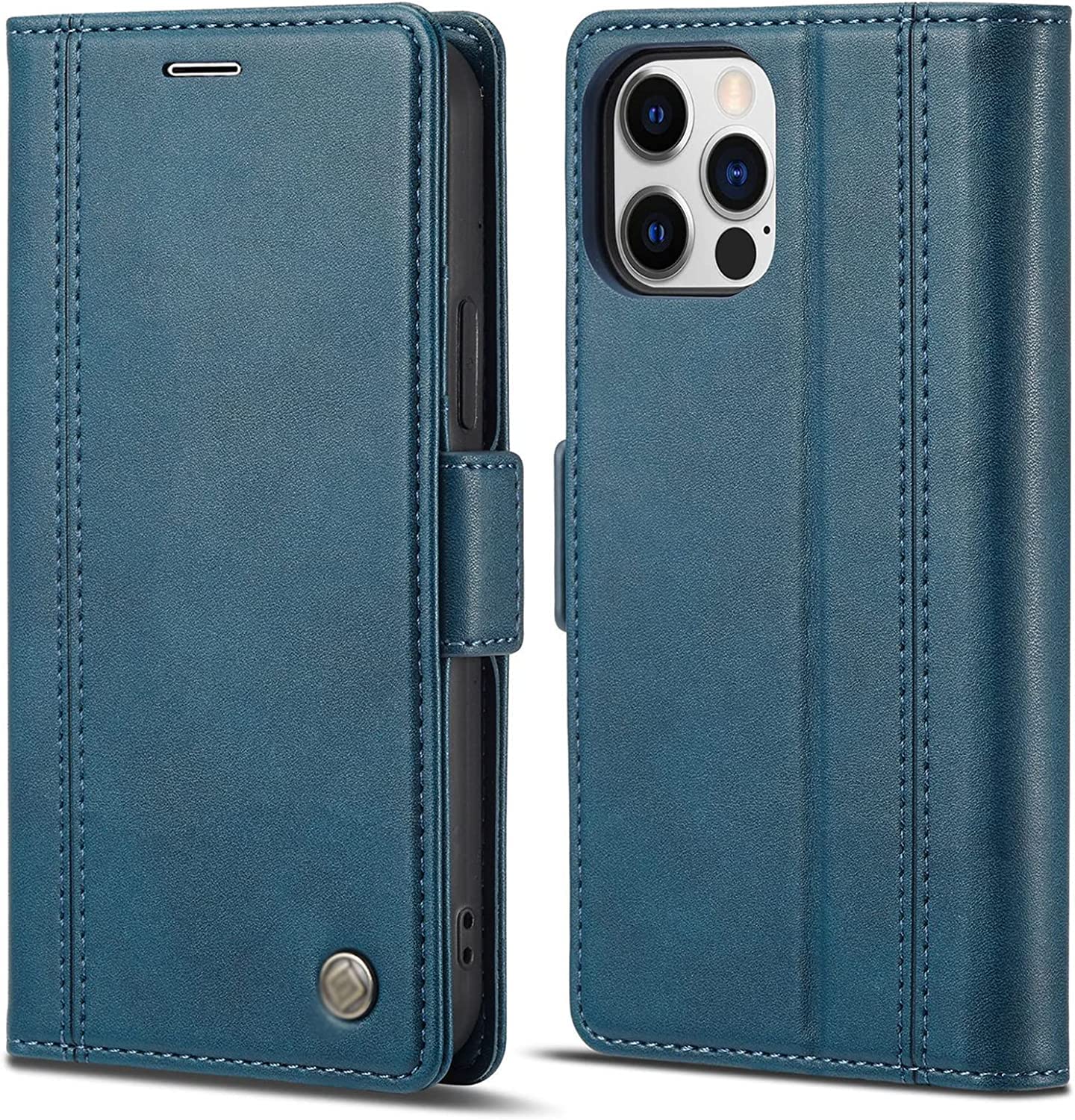 Étui iPhone 14 Pro Max en cuir premium KANUZ avec fentes cartes