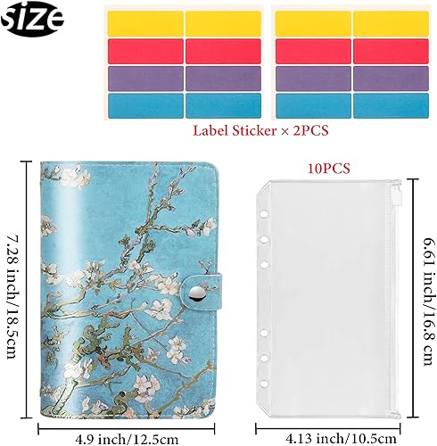 Miniatura 3 de LIZIMANDU Sobres de efectivo para presupuestos, carpeta de presupuesto con 12 planificadores de presupuesto con sobres de efectivo, organizador de