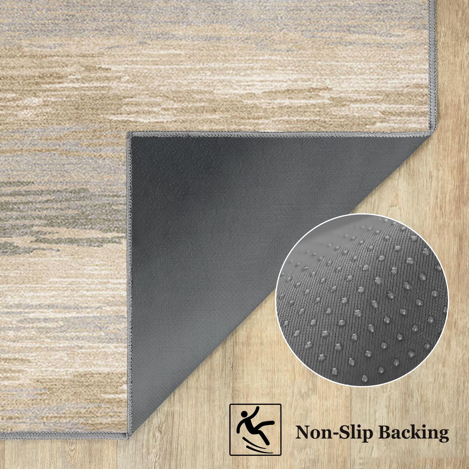 Teppich Läufer Flur rutschfest Küchenteppich Waschbar Flurläufer Teppichläufer Fußmatte 60 x 180 cm Lang Korridor Teppiche Läufer für Küche, Wohnzimmer, Schlafzimmer