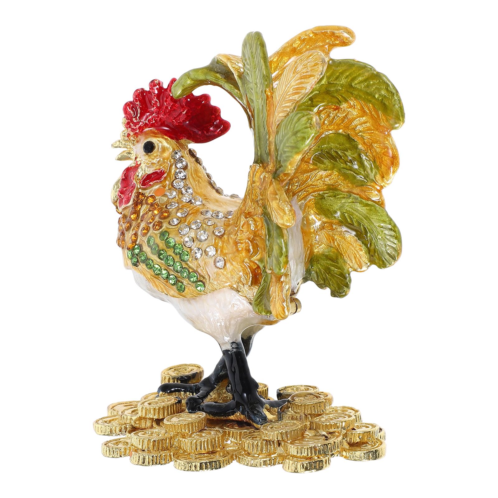 Boîte à bijoux coq émaillée, l'idée cadeau idéale pour amateurs d'art et de bijoux